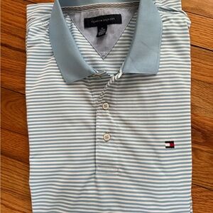 Tommy Hilfiger Men's Blue Striped Polo Shirt
XL